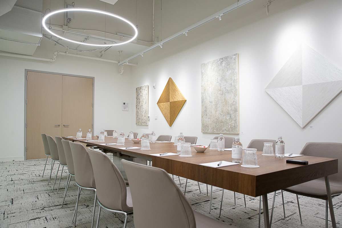 Bright conference room