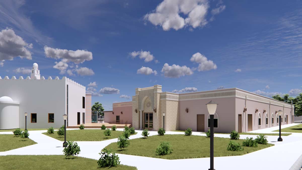 Rendering of East Dining Entrance