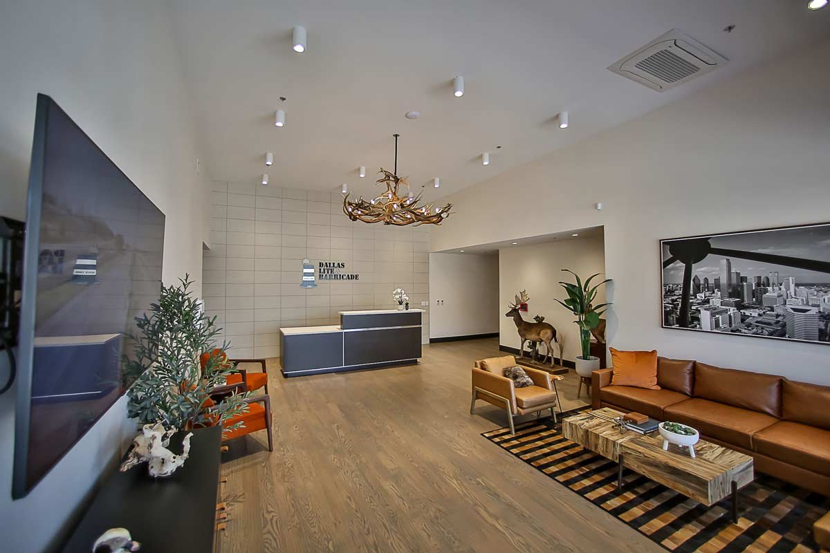 Lobby area of Dallas Lite & Barracade