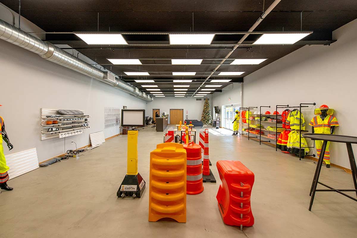 Product display area in large lobby