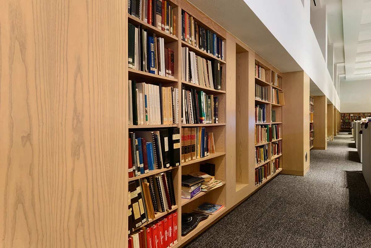 Library shelved full of books