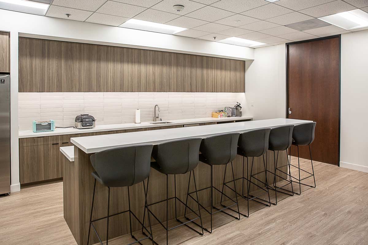 Kitchen and seating area
