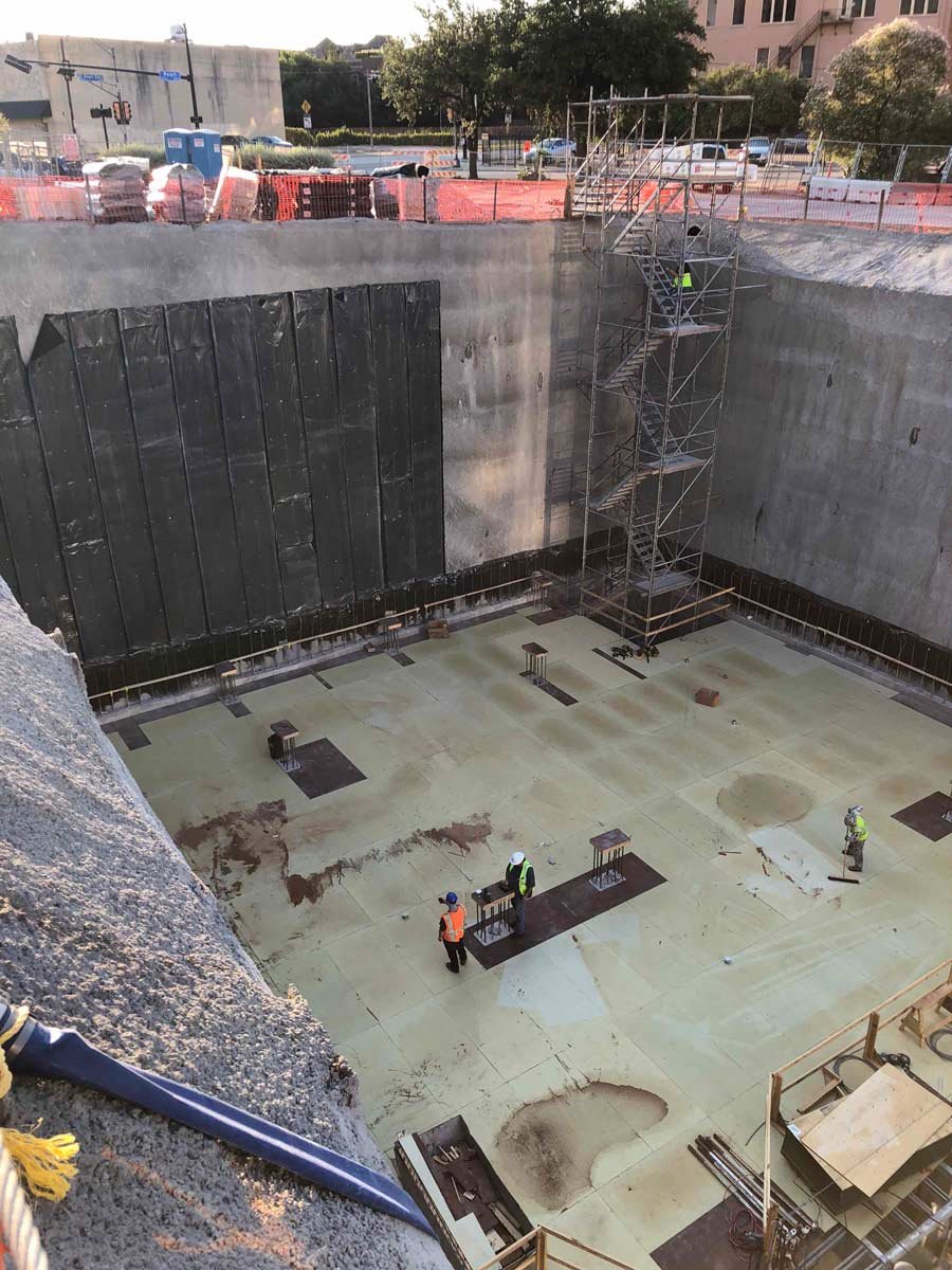 Deep underground area when garage will be constructed