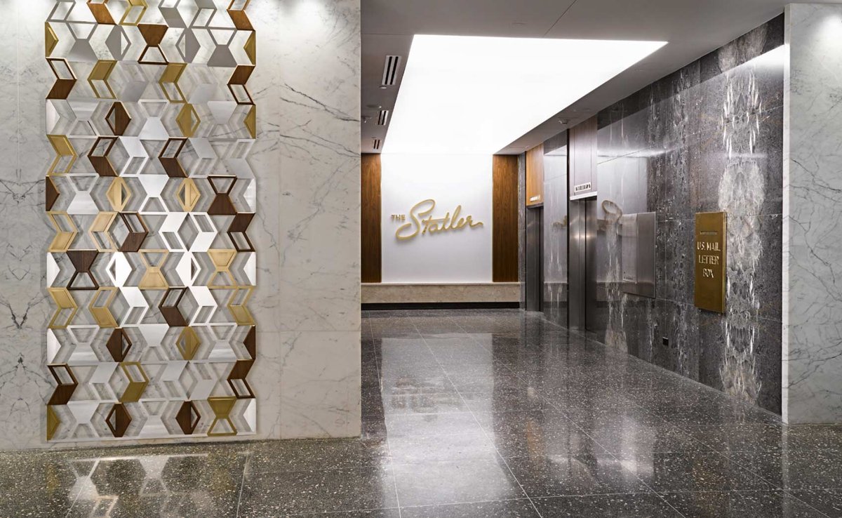 The Statler Hotel & Apartments lobby interior