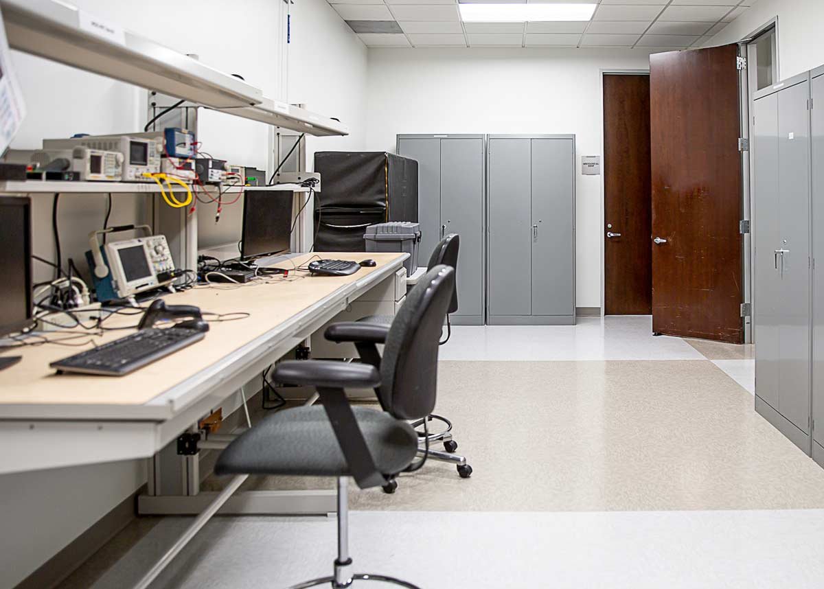 Lab desks in office