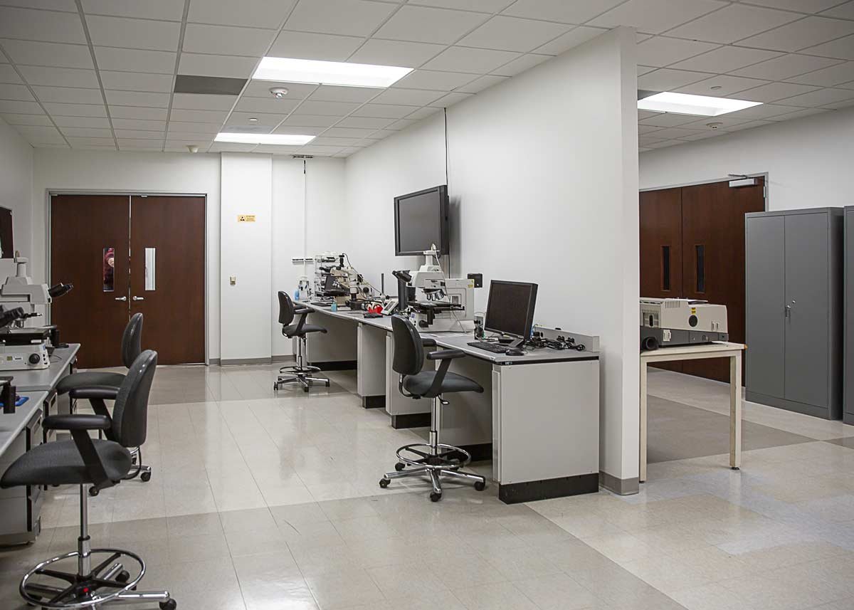 Lab stations in office