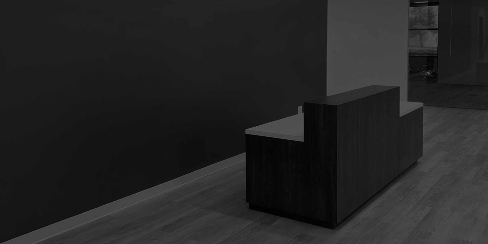Reception desk in empty office