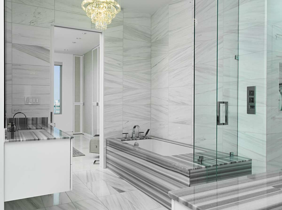 Residence bathroom shower area