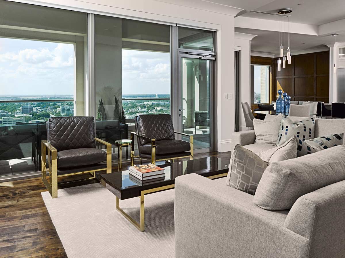 Residence living area over looking pation